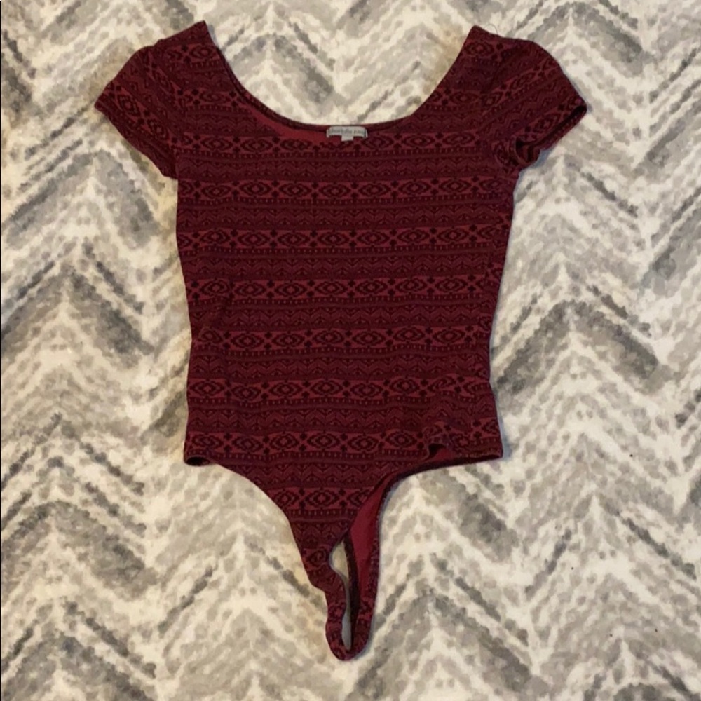 Red and black bodysuit